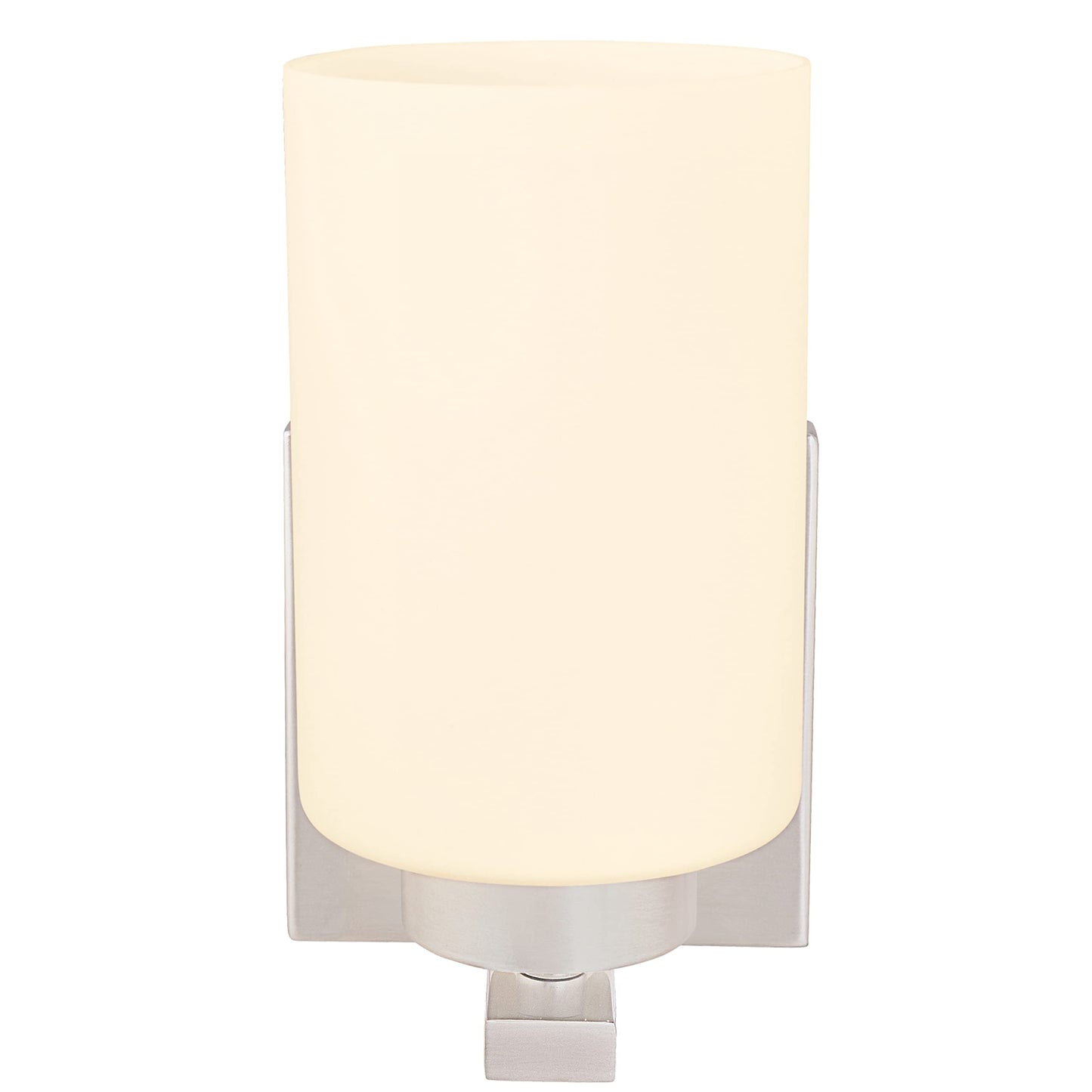 Aspen Creative 62218, One-Light Metal Bathroom Vanity Wall Light Fixture, 4-3/4" Wide, Transitional Design in Satin Nickel