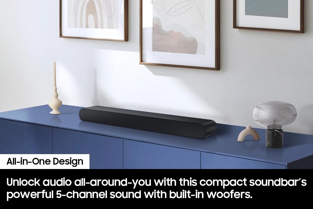 Samsung S-Series HW-400F 2.0ch with Built-in Woofer, Voice Enhance & Night Mode, Surround Sound Expansion, Adaptive Sound, Movie & Gaming