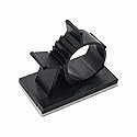 25 Pack Adjustable Cable Tie Clips Adhesive Wire Clips Nylon Wire Clamps for Car, Home and Office, Black