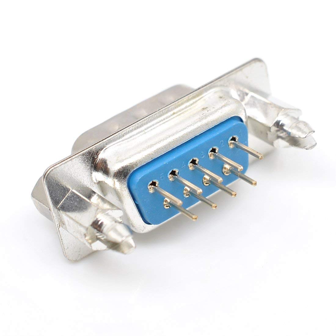 GANASOME 5 Pcs DP9 Female D-Sub PCB Connectors with 9 Pins, 180-Degree Lock Screw