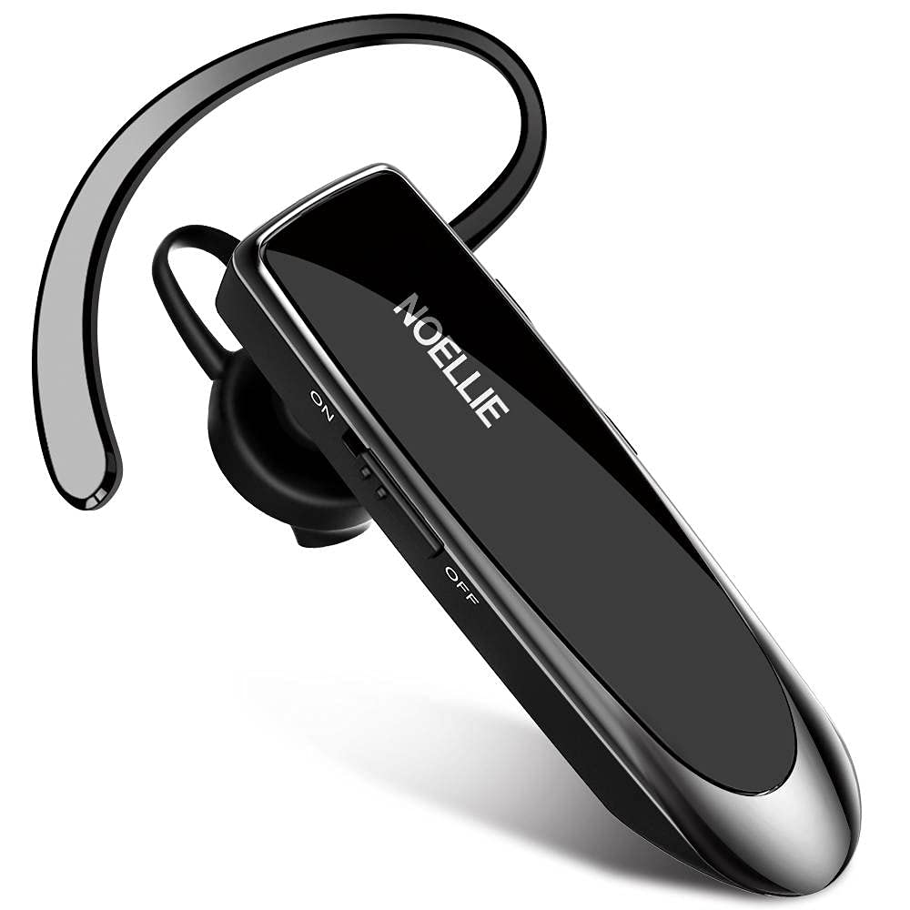 Noellie Bluetooth Earpiece, Wireless Handsfree, Noise Cancelling in-Ear Headset Earbuds, Great for Driving Business Leisure Compatible with Phones