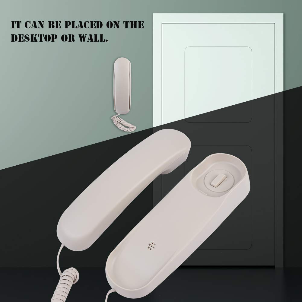 Bewinner Hotel Business Telephone Extension - Wired Landline Telephone Placed on The Desktop or Wall - No Battery Required,Powered by Telephone Line