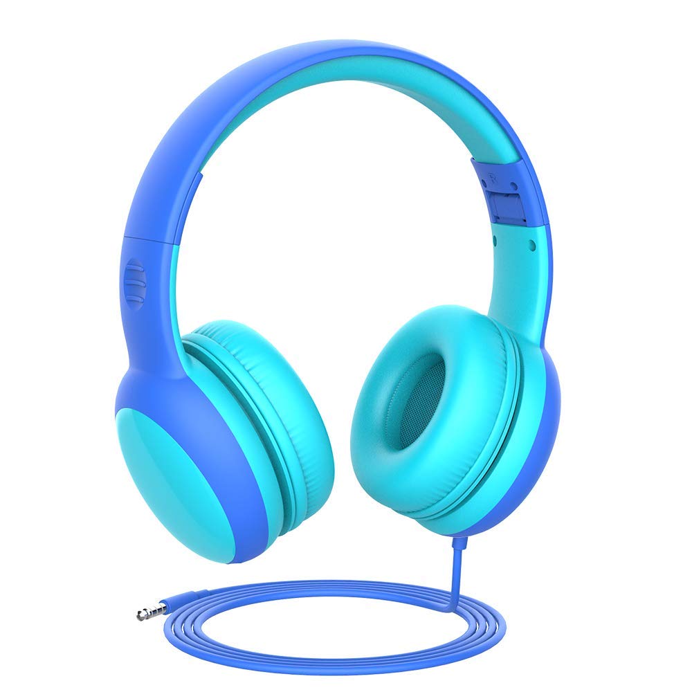 gorsun Kids Headphones with Limited Volume, Cat Ear Toddler Headphones, Wired Headphone Over Ear for Boys and Girls,Stereo Sound Foldable 3.5mm