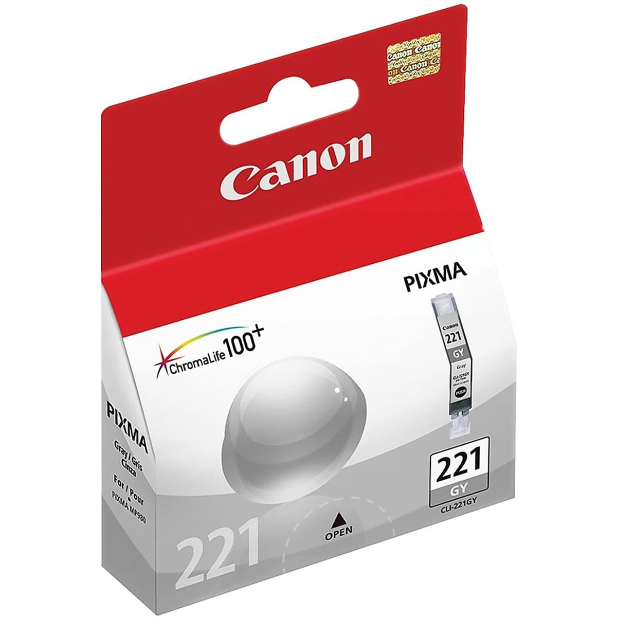 Canon 2 Pack CLI-221GR Gray Ink Tank for Pixma Inkjet Printer for MP980, MP990