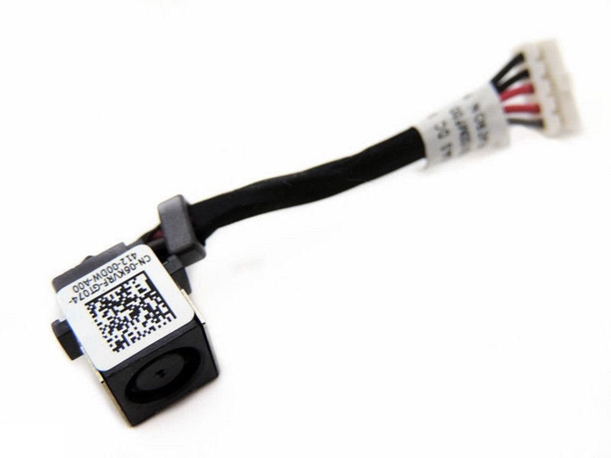 New AC DC Jack Power Plug in Charging Port Connector Socket with Wire Cable Harness Replacement for DELL Latitude E7440 6KVRF DC30100MF00