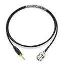 supmory BNC Male to 3.5mm Mono 1/8" TS Stereo Plug Adapter Radio Antenna Extension Cable 5 feet