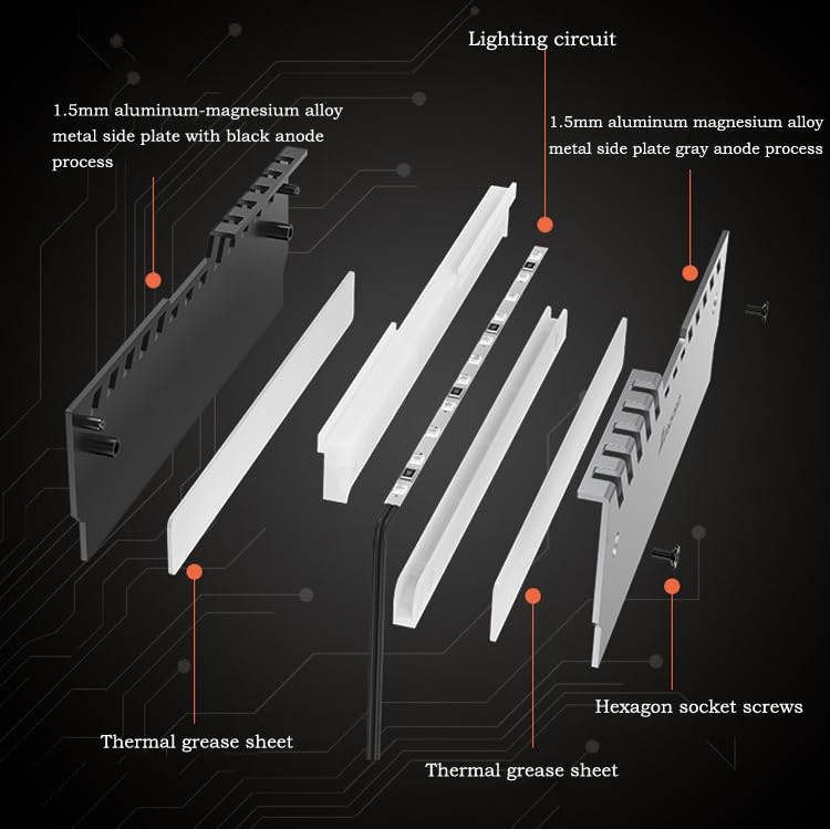 2Pcs RGB RAM Heatsink DDR DDR3 DDR4 Memory Radiator Vest Cooling Heat Spreader Cooler for Desktop PC Computer Gaming Overclocking