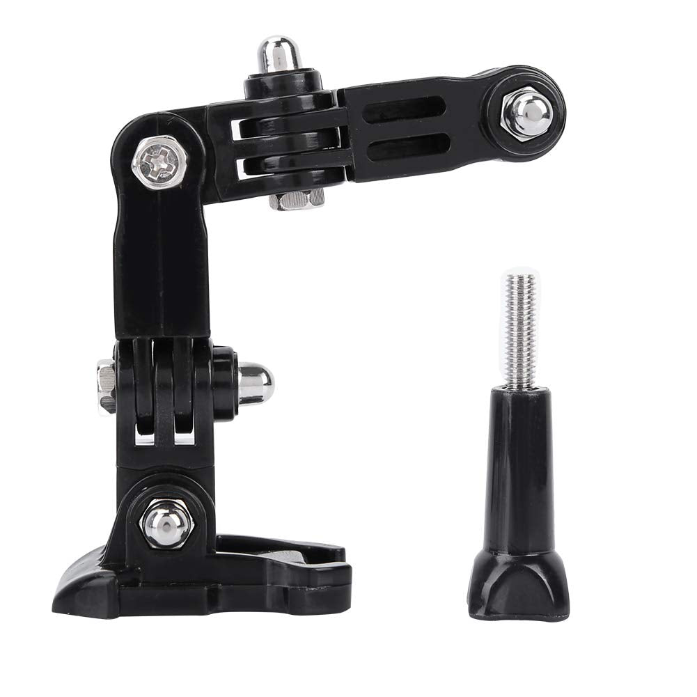 Serounder Helmet Mount Arm Adjustable Bracket Sports Camera Housing Adapter with Curved Adhesive Pad for Xiaoyi