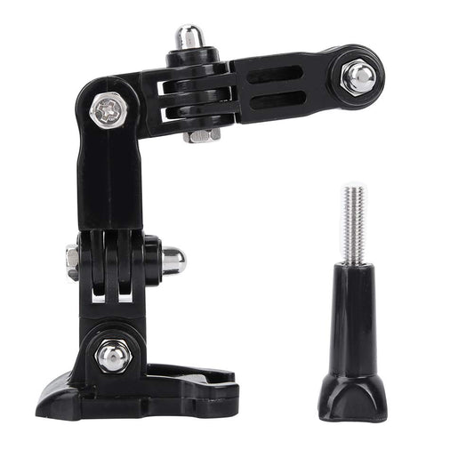 Serounder Helmet Mount Arm Adjustable Bracket Sports Camera Housing Adapter with Curved Adhesive Pad for Xiaoyi