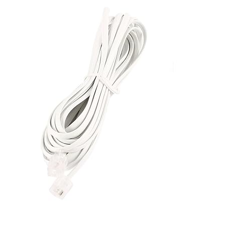 QBGTFAK Male to Male 6P2C RJ11 Telephone Fax Machines Modems Straight Cable Wire Line 5M / 16.4ft Long