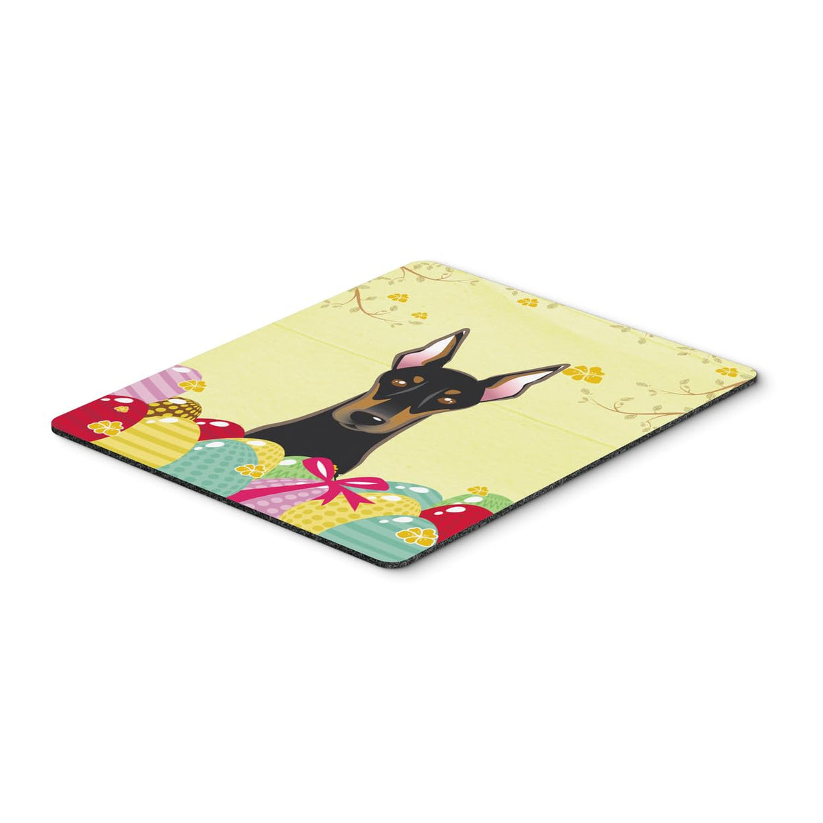 Caroline's Treasures BB1927MP Doberman Easter Egg Hunt Mouse Pad, Hot Pad or Trivet for Home Office Gaming Working Computers Laptop Mouse Mat,Washable