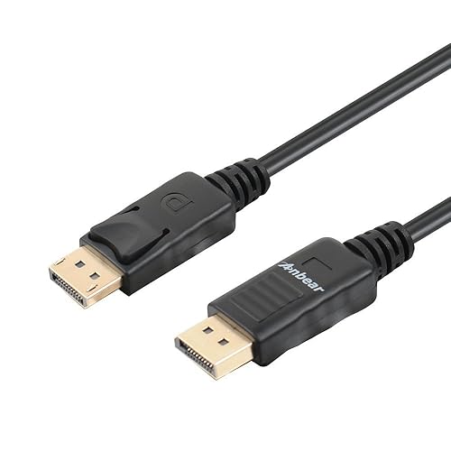 Anbear DisplayPort to Displayport Cable 6 Feet, Gold Plated Display Port to Display Port Cable 4K@60HZ Resolution(Male to Male) for DisplayPort