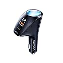 Sniyvdo [PD36W&QC22.5W] Car Charger Adapter,5 IN 1 USB Car Charger with Multi Port,[Voltage Display] 12V/24V Car Adapter Compatible with iPhone 15 Pro