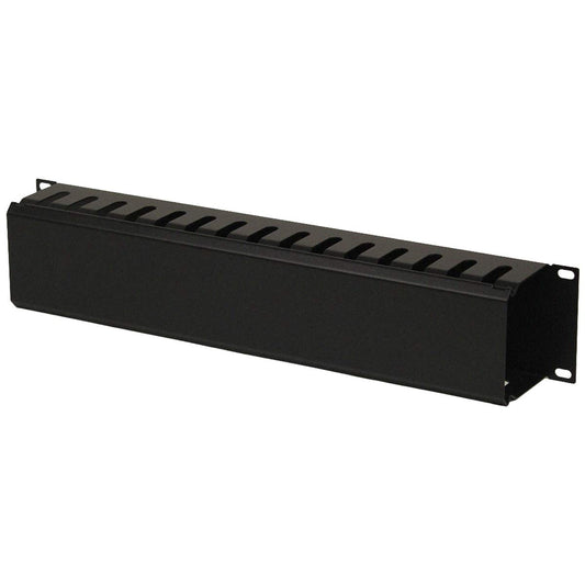 NavePoint 2U Metal Rack Mount Horizontal Cable Manager Duct Raceway for 19 Inch Server Rack