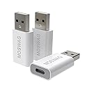 MOSWAG 3 Packs USB C Adapter USB C to USB Adapter USB Male to Type C Female Adapter Compatible with Apple MagSafe Charger,iMac,MacBook…