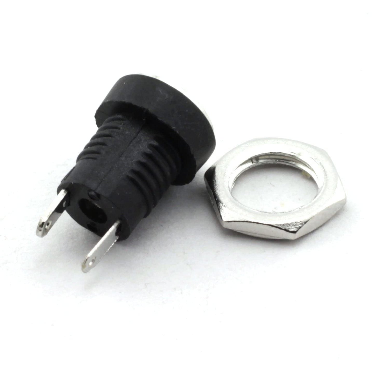 MEETOOT 12 Pack 3.5mm x 1.3mm 2 Pin Female DC Power Jack Panel Mount Screw Nut Kit DC Socket Electrical Plug