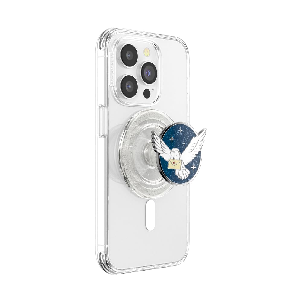 PopSockets Phone Grip for MagSafe, Magnetic Holder, Phone Stand, Harry Potter - Enamel Hedwig