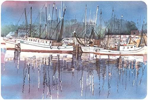 Caroline's Treasures 8112MP Harbour Mouse Pad, Hot Pad or Trivet for Home Office Gaming Working Computers Laptop Mouse Mat,Washable Large Mousepad