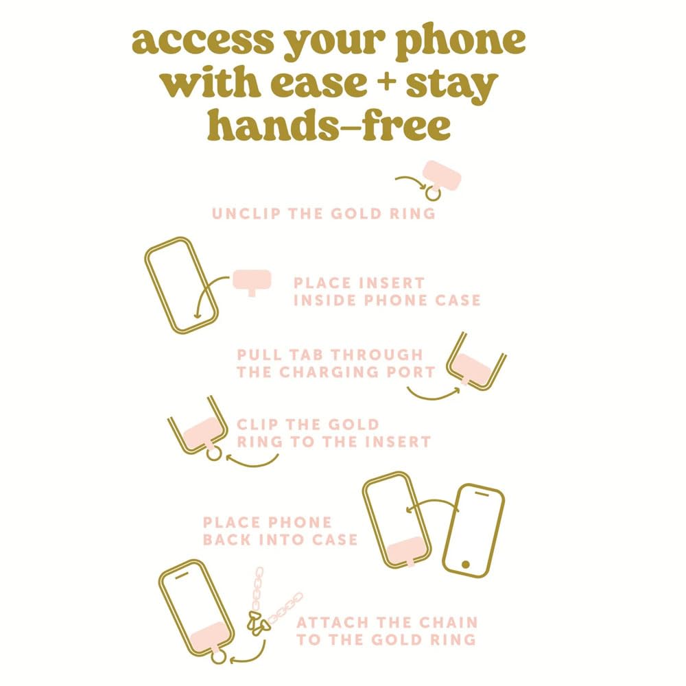 The Darling Effect Phone Lanyard Adjustable Crossbody Strap for Hands Free Chain Carry Smartphone Case Insert Anti Theft Mobile Phone Accessories