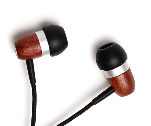 Symphonized Premium Wooden Earphones Wired (3.5mm Jack) Deep Bass Sound, 3D Sound, Microphone Volume Control, 90% Noise Cancelling for Type C…