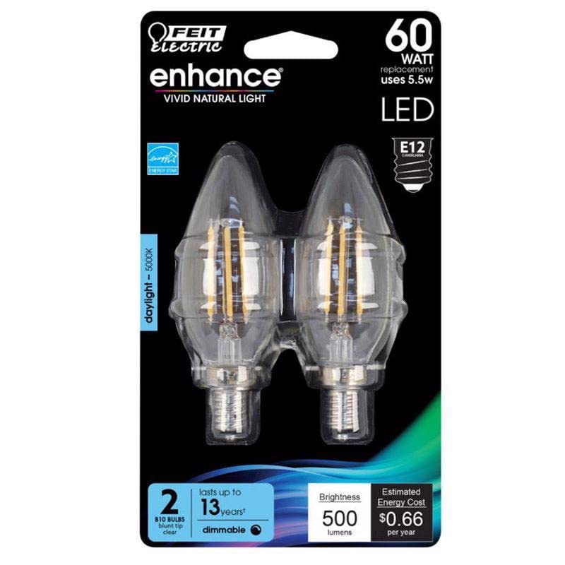 Bulb LED BLN CLR 5.5W2PK