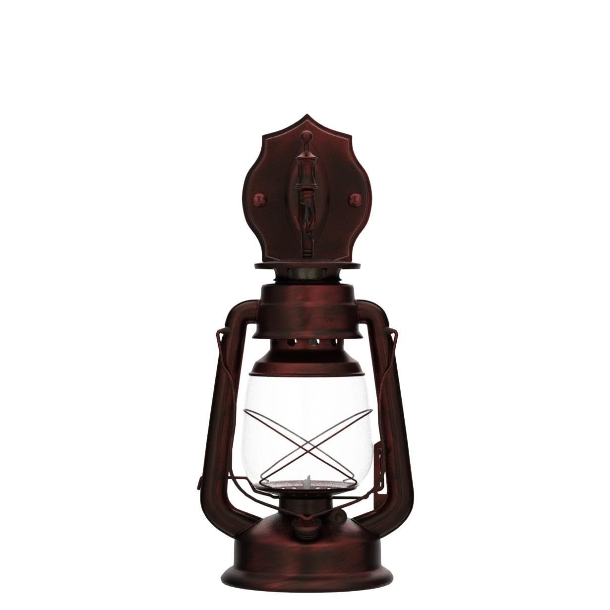 Rustic Wall Sconce Lantern Light, Vintage Wall Light Fixture with E26 Base,with Glass Shade, Waterproof Wall Mounted Lighting Fixture with Frosted
