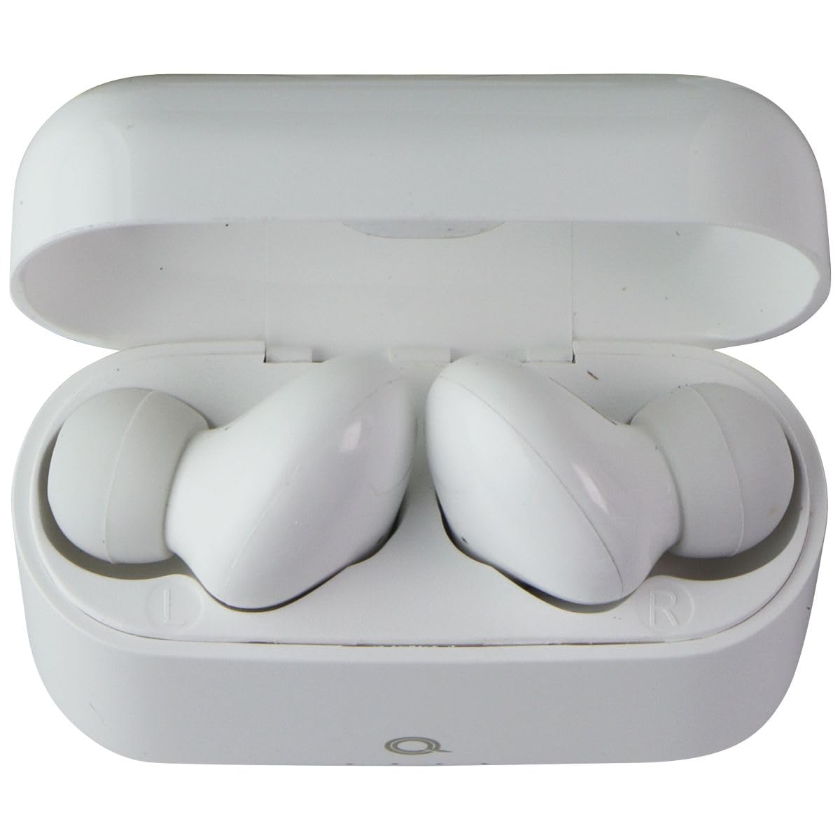 QUIKCELL QAir Stems True Wireless Earbuds, 21+ Hours Playtime, Fast Charging Case, White