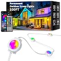 YIBULAYIN 100FT Permanent Outdoor Lights, Smart RGB Eaves Lights with App/Remote Control, LED IP67 Waterproof Outdoor Lighting for Halloween Christmas