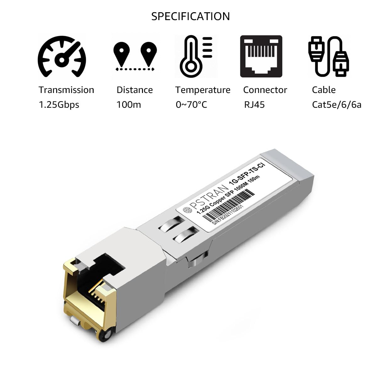 OPSTRAN 1000BASE-T SFP RJ45 Copper Transceiver Module Compatible with Arista SFP-1G-T 100m Cat5e/6