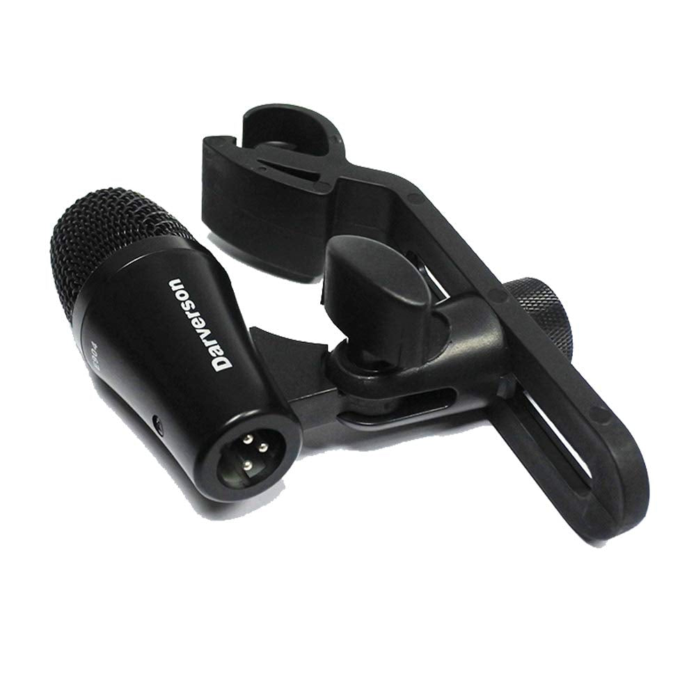 Darverson Cardioid Dynamic Tom Snare Drum Microphone Mic for Drum Kit Percussion Instrument Sound Pickup with Fixed Holder Mount
