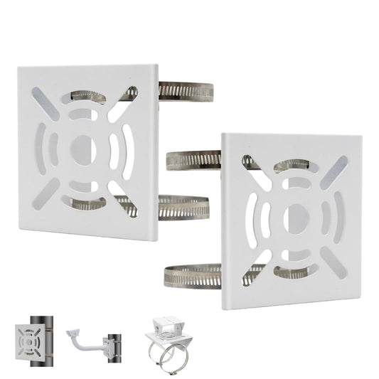 Lighfast 2pcs Universal Wall Mounting Bracket with 4 Loops, Vertical Pole Mount Adapter for CCTV Security Camera PTZ Dome Indoor Outdoor AP Access