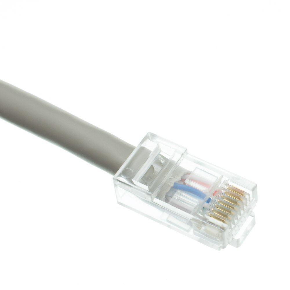 CableWholesale Cat6 UTP Ethernet Cable, Bootless, PoE, 50 ft, Gray
