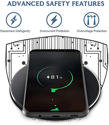15W Wireless Charger Fast Charging Pad Slim Quick Charge Compatible with LG Velvet 5G, V30, G6 Phones