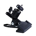 SLOW DOLPHIN Tripod Camera Clip Clamp Flash Reflector Holder Mount with 1/4 Inch Screw 360 Degree Swivel for Studio Backdrop Camera SLR, Digital SLR