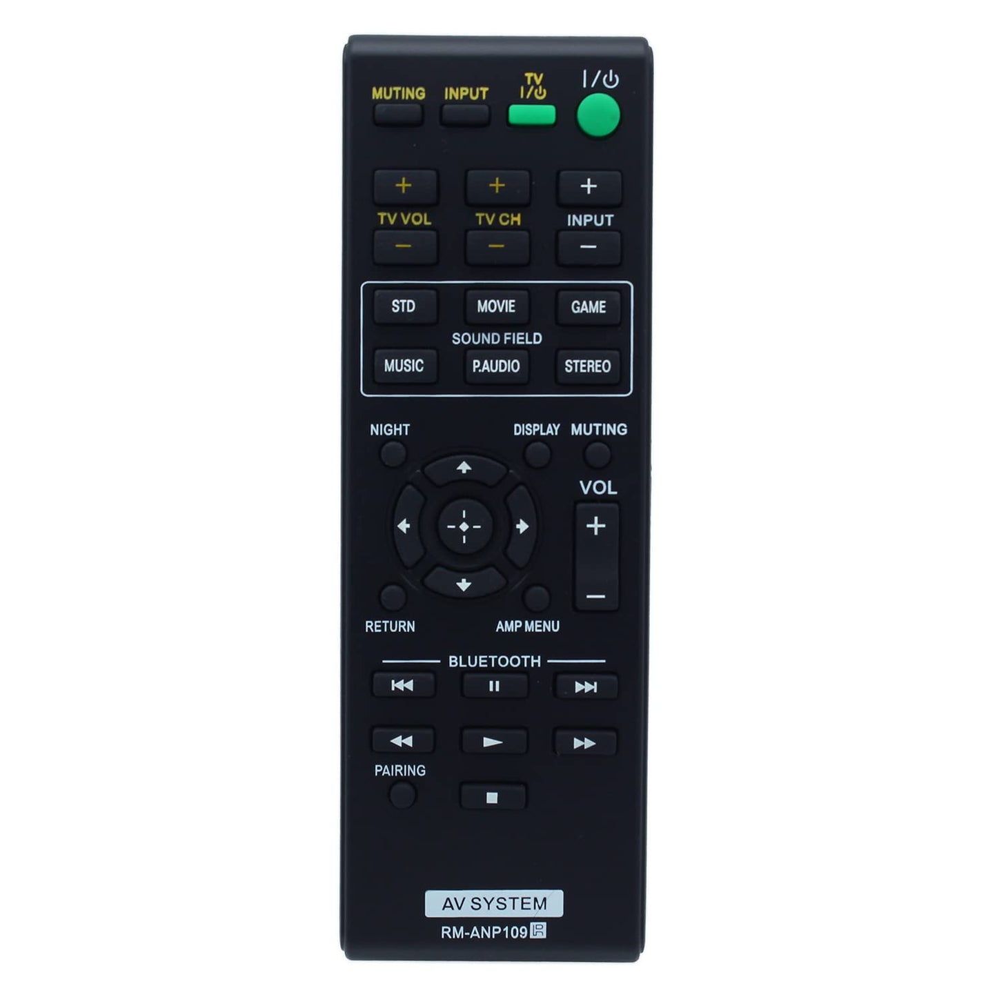 RM-ANP109 Remote Control Replacement for Sony Home Theater Sound AV System HT-CT260 HT-CT260C HT-CT260H HT-CT260HP HT-CT260W SA-CT260 SA-CT260H