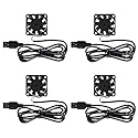4 Pack USB Brushless Cooling Fan 40mm High Performance DC 5V Speed 4200 RPM for Small Appliances Series Replacement For Desktop