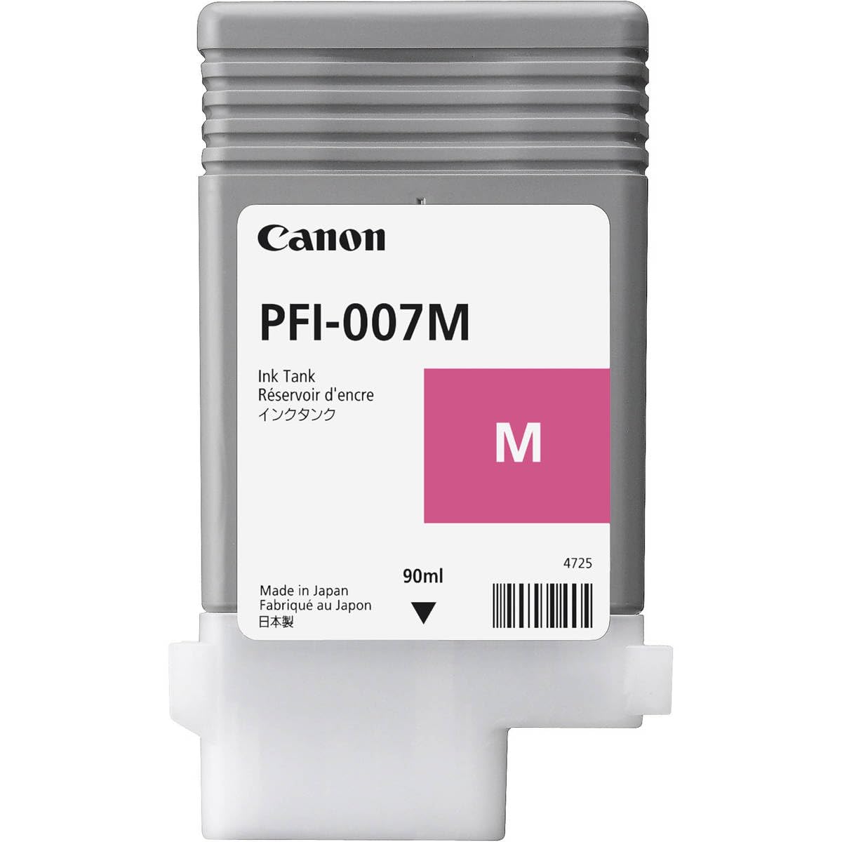 Canon 90ml Dye Ink Tank Bundle for imagePROGRAF iPF670E Printer, Consists of PFI007BK Black, PFI007C Cyan, PFI007M Magenta, PFI007MBK Matte Black
