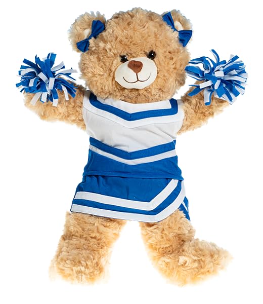 Plush Toys Wonderland Royal & White Cheer Uniform, Cute Cheerleader Outfit for Stuffed Animals Plush Toys Fits Most 6"-10" Soft Toys Gift for Girls,…