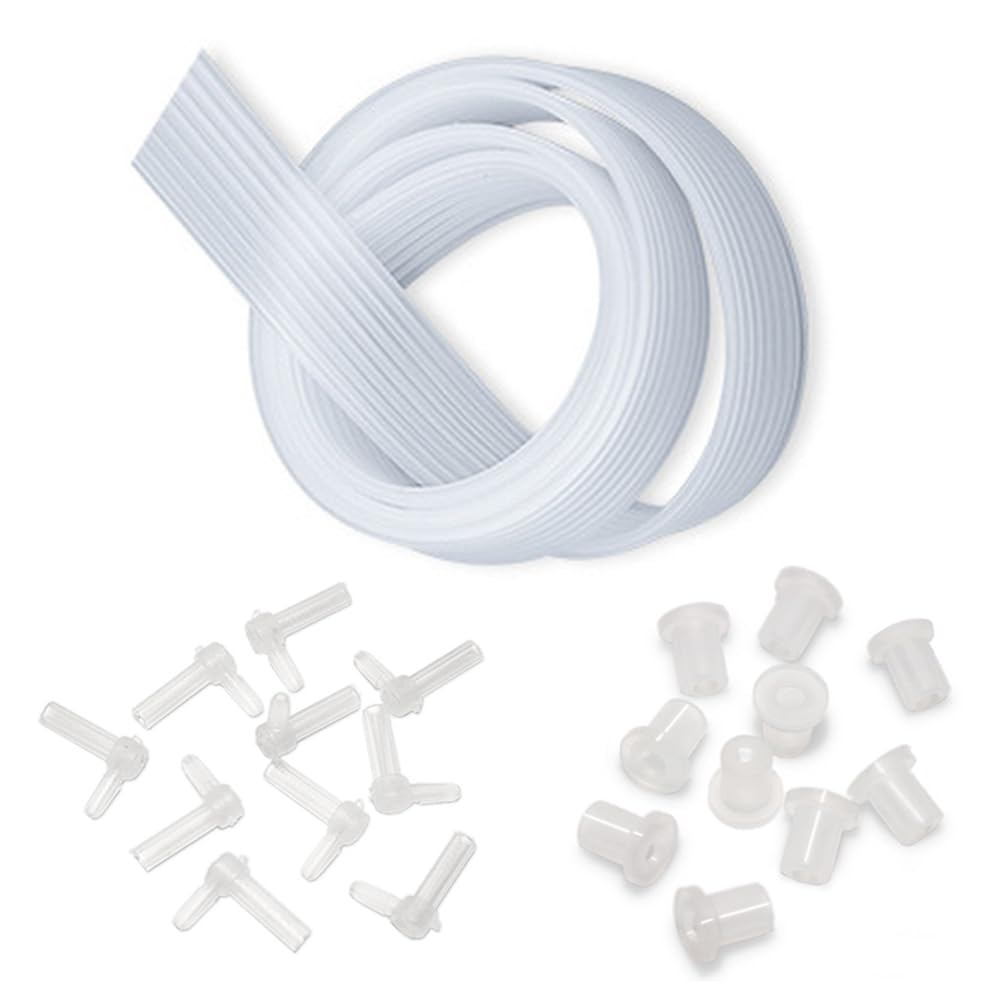 ThtRht Ink Tube 8/6/4 Color Lines Tubing Pipe 3FT Inktube Pipeline with Rubber Stopper and L Connector for CISS Continuous Ink Supply System CIS DIY
