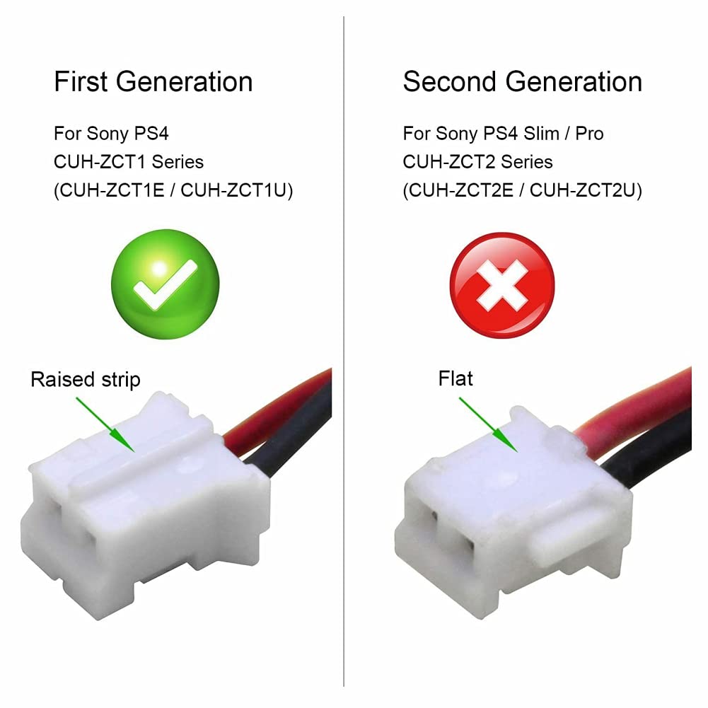 1800mAh 3.7V Battery For Sony Playstation PS4 Gold Wireless Headset & PS4 Dualshock 4 Wireless Controller Models: CUH-ZCT1E, CUH-ZCT1H, CUH-ZCT1H/B