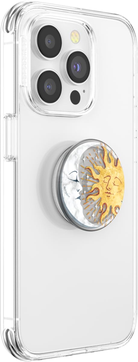PopSockets Adhesive Phone Grip, Holder, Phone Stand, Plants - Translucent Sun and Moon