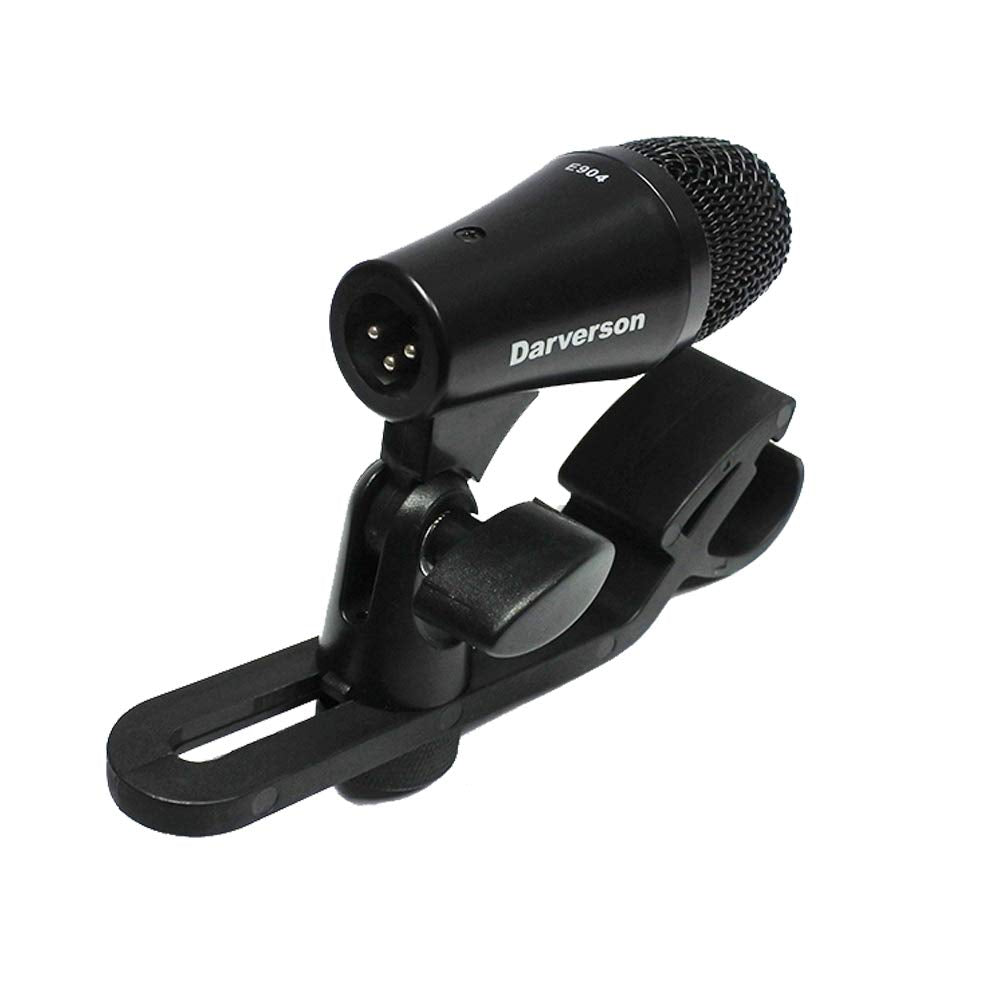 Darverson Cardioid Dynamic Tom Snare Drum Microphone Mic for Drum Kit Percussion Instrument Sound Pickup with Fixed Holder Mount