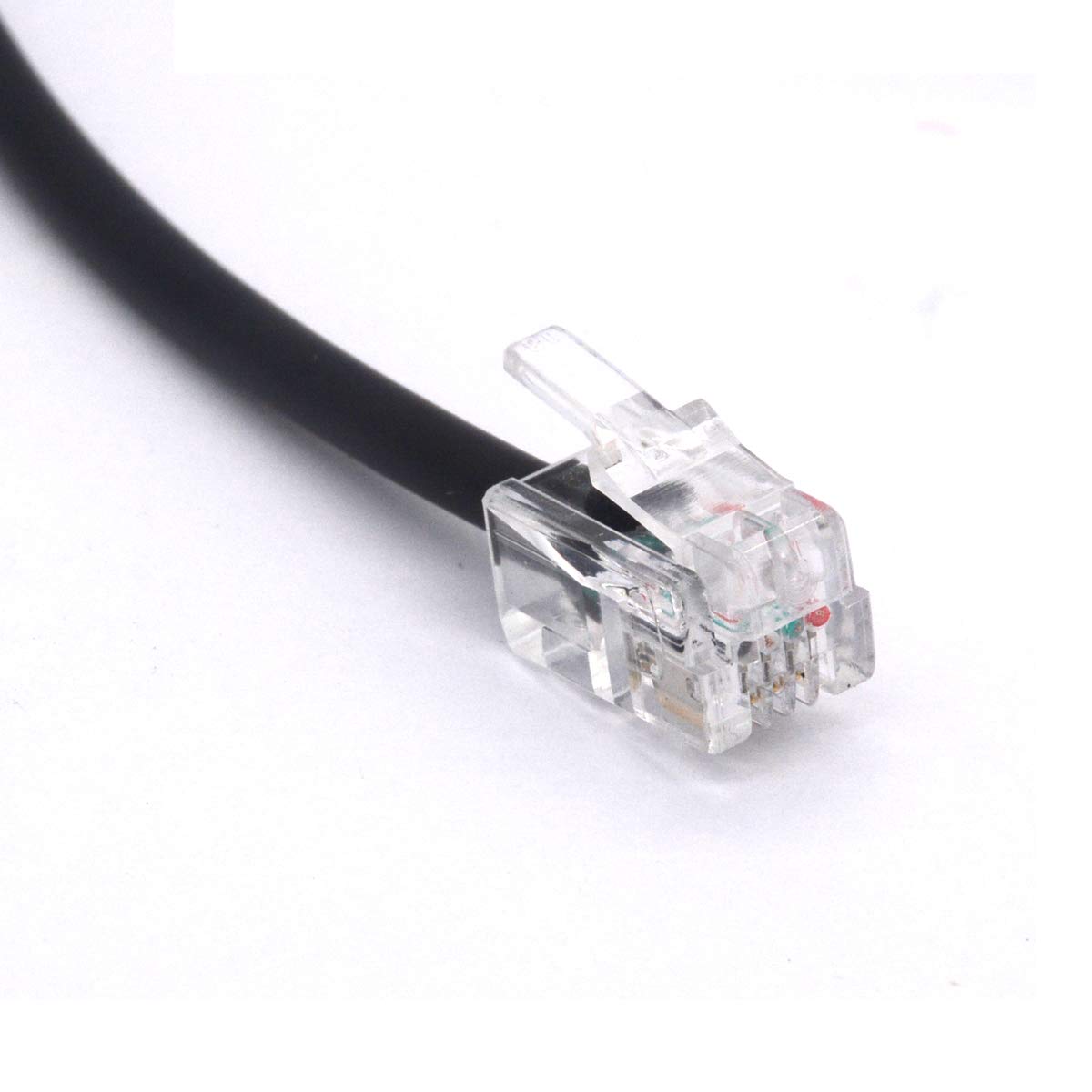 PIIHUSW RJ9 Headset Splitter 4P4C Male to 2 RJ9 Female for Plantronics, Jabra, Hot Desking Office Phones (40cm)