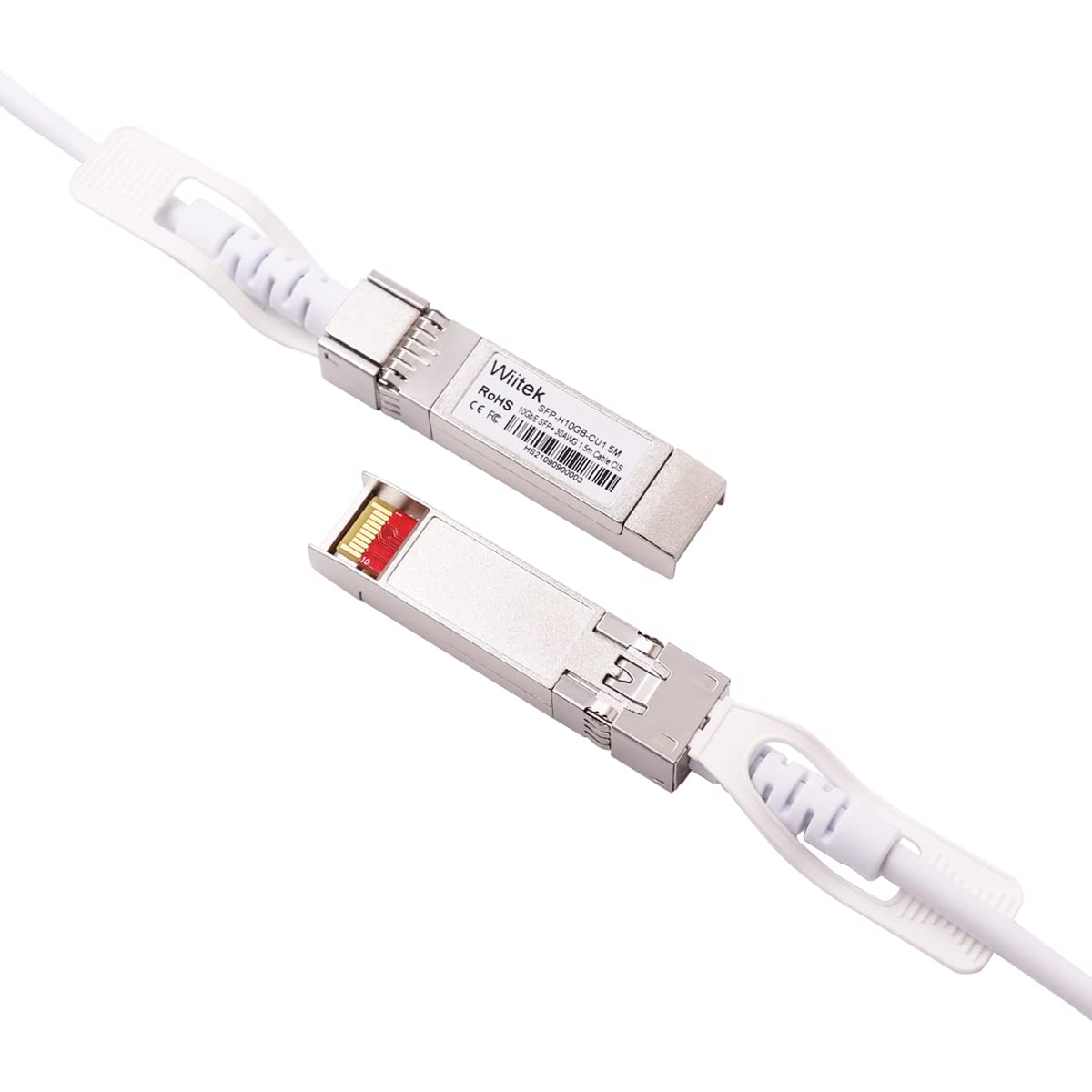 Wiitek 1.5m 10GbE SFP+ DAC Twinax Cable, 10Gbase-CU SFP+ Direct Attach Cable,for Ubiquiti UniFi, Fortinet, MikroTik, Netgear, Supermicro, TP-Link