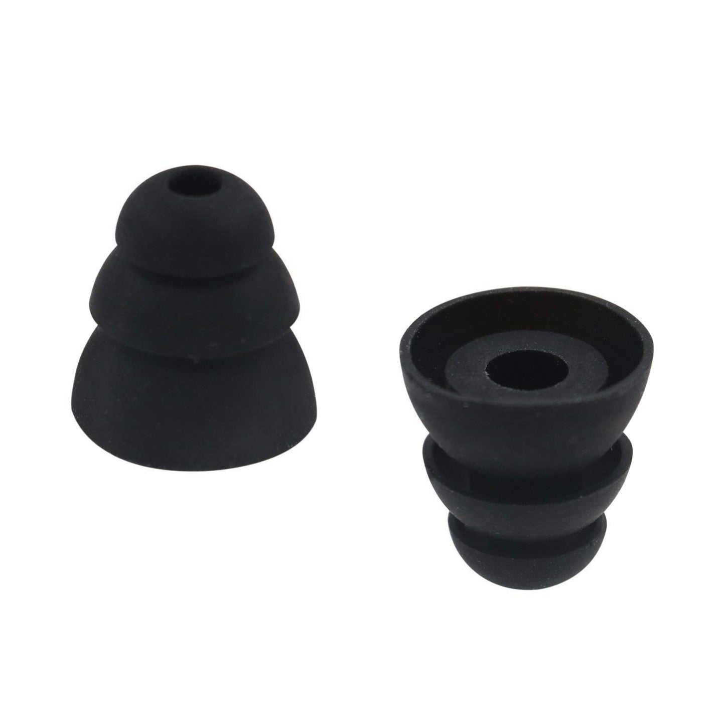 BLLQ 6 Pairs Replacement Triple Flange Conical Ear Tips Earbuds Eartips Silicone Buds for Most in Ear Headphones (Sony Senso Powerbeats Jaybird etc.)
