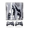 MightySkins Skin Compatible with Sony Playstation 3 PS3 Slim Skins + 2 Controller Skins Sticker Grey Camo