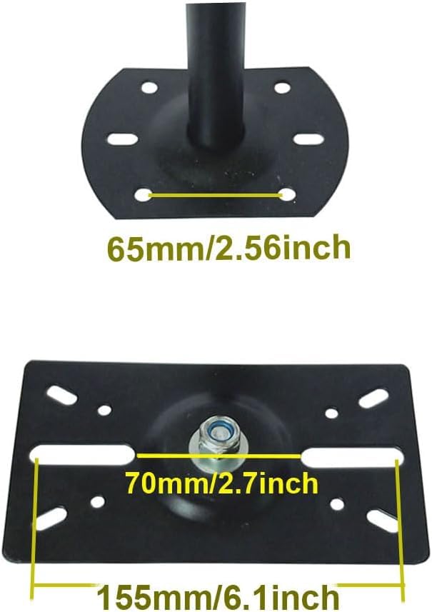 Yuarisx Speaker Wall Ceiling Mount Bracket w/Adjustable Swivel Tilt, Hold up to 66lbs, Retractable Telescopic Arm for Home Surround Sound System