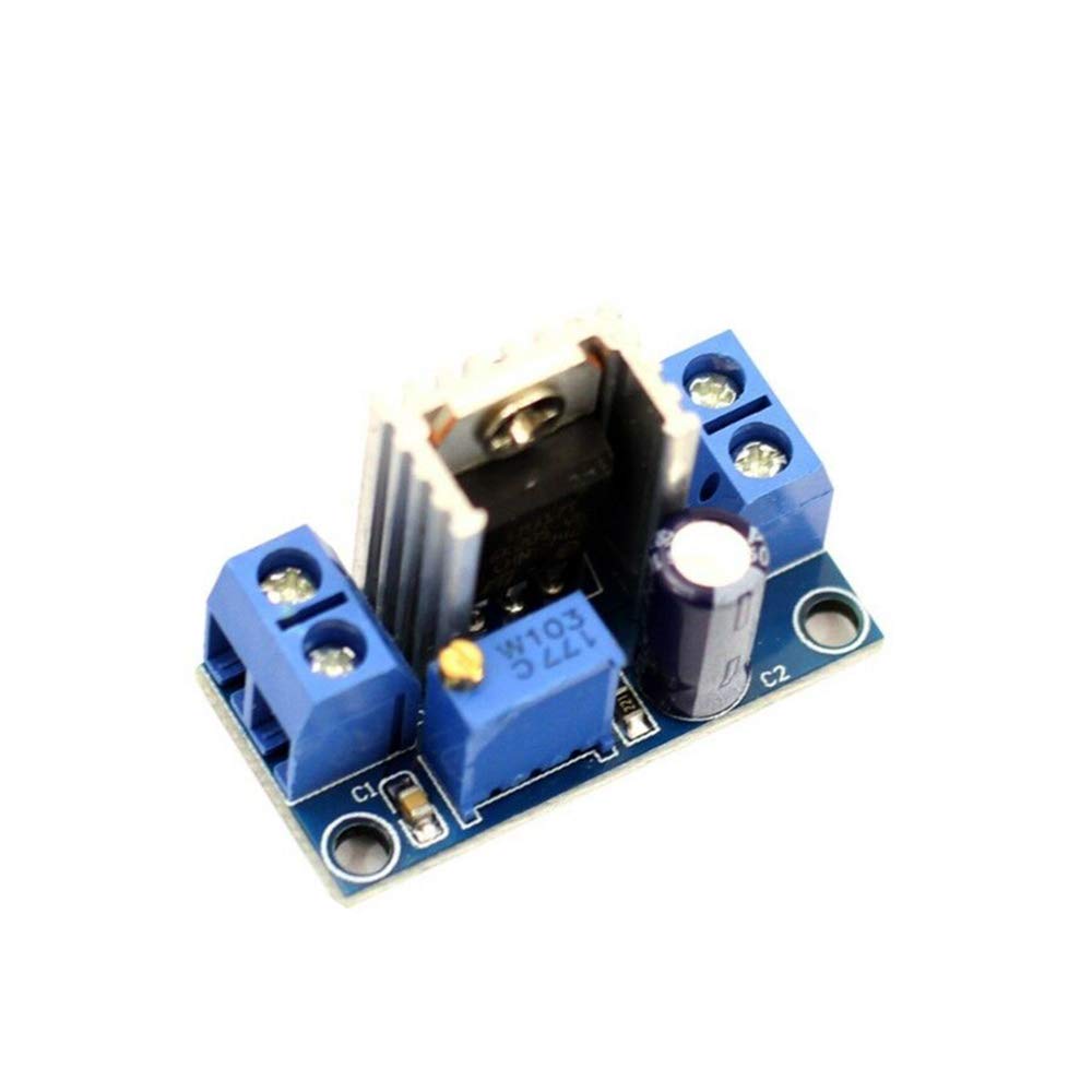DEVMO 2PCS LM317 DC-DC Converter Buck Step-Down Circuit Board Module Linear Regulator Adjustable Voltage Regulator Power Supply
