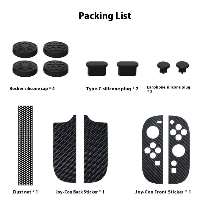 XYYORITRIX Dust Cover for Nintendo Switch 2?[New - 6in1] Protection Kit Type-C Dust Plug Headphone Jack Dust Plug Grip Stickers Silicone Rocker Cap