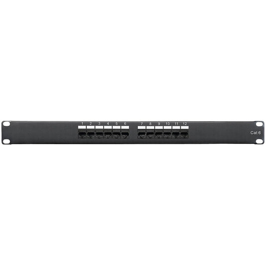 Shaxon MP117HA128-B, Category 6 Patch Panel, 12 Port, RJ45-110